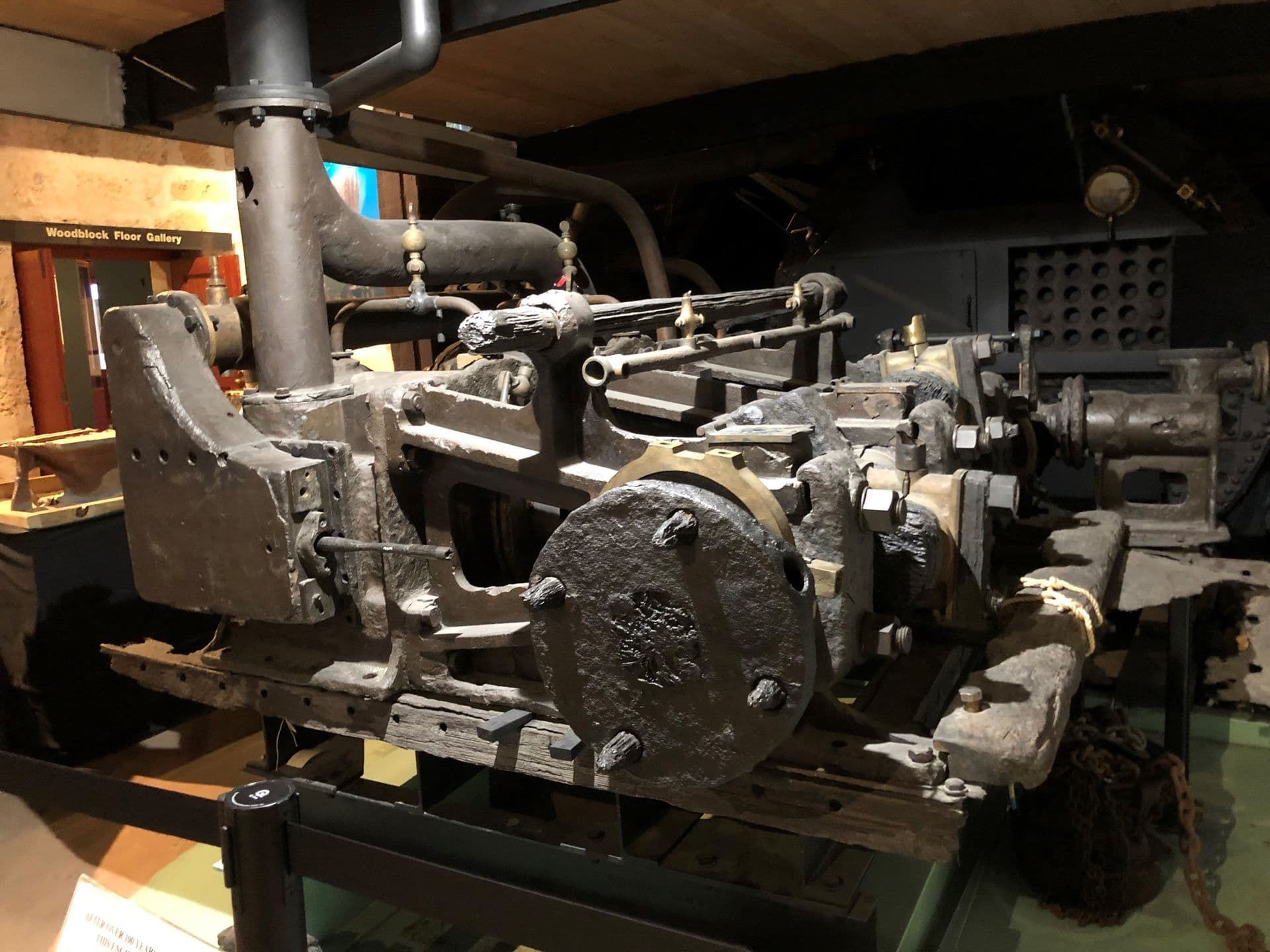 Photo of machinery comprising of many black metal components